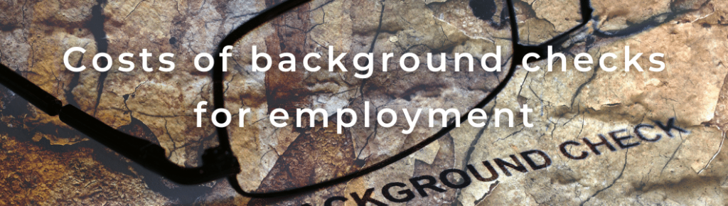what does a pre-employment background check cost
